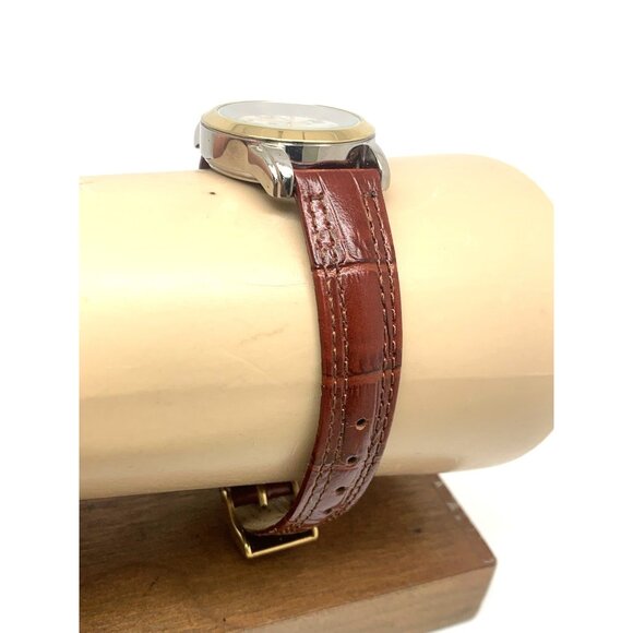 Timex Women's Watch T2N436 Indiglo Quartz Beige Dial Leather Strap 28mm - Picture 12 of 14